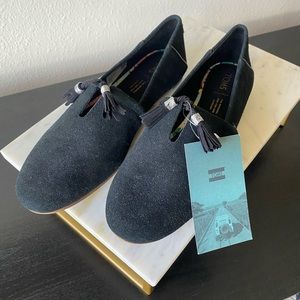TOMS black loafers
